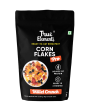 True Elements Corn Flakes Pro Millet Crunch 160gm